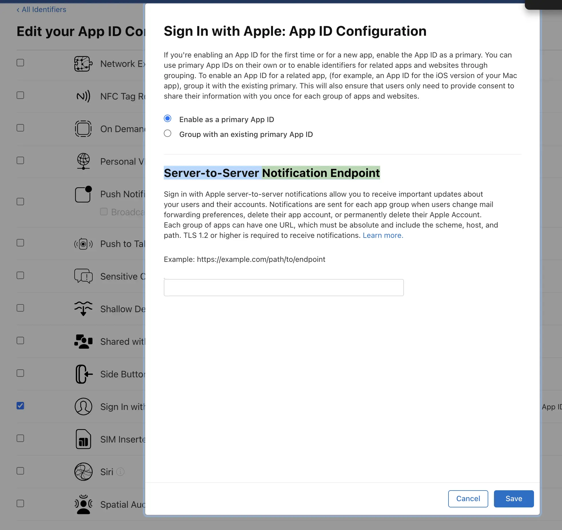Apple setup step 2 screenshot