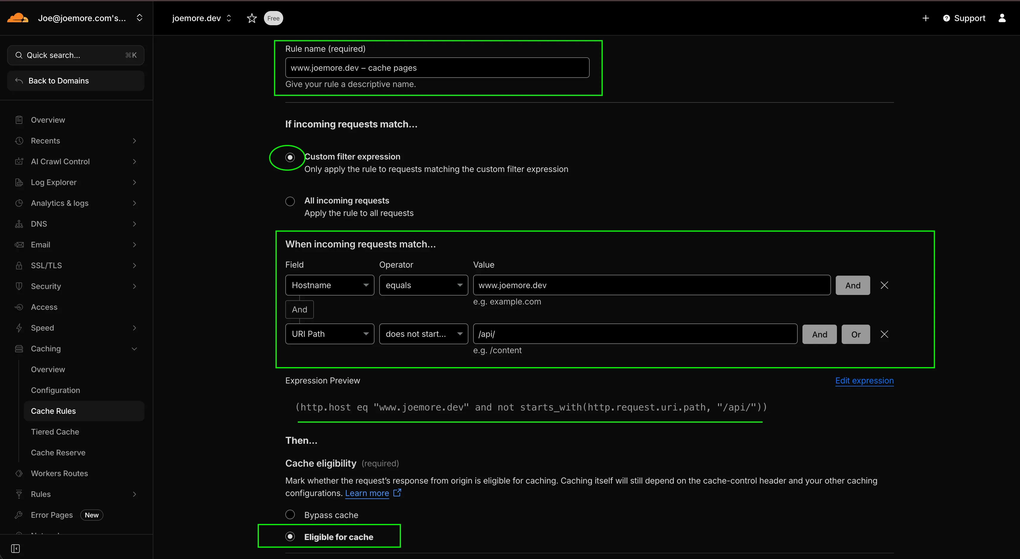 CloudFlare Caching 1